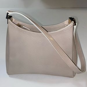 Liz Claiborne Light Tan Small Faux Leather Handbag Purse